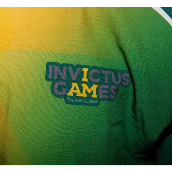2020 Invictus Games Team Australia 1/2 Zip Pullover hooded Jacket Mens M Green - Picture 4 of 14